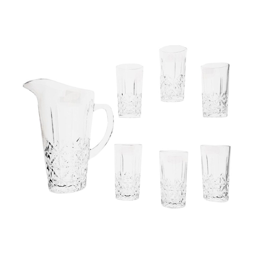 Cut-glass water jug and glasses set