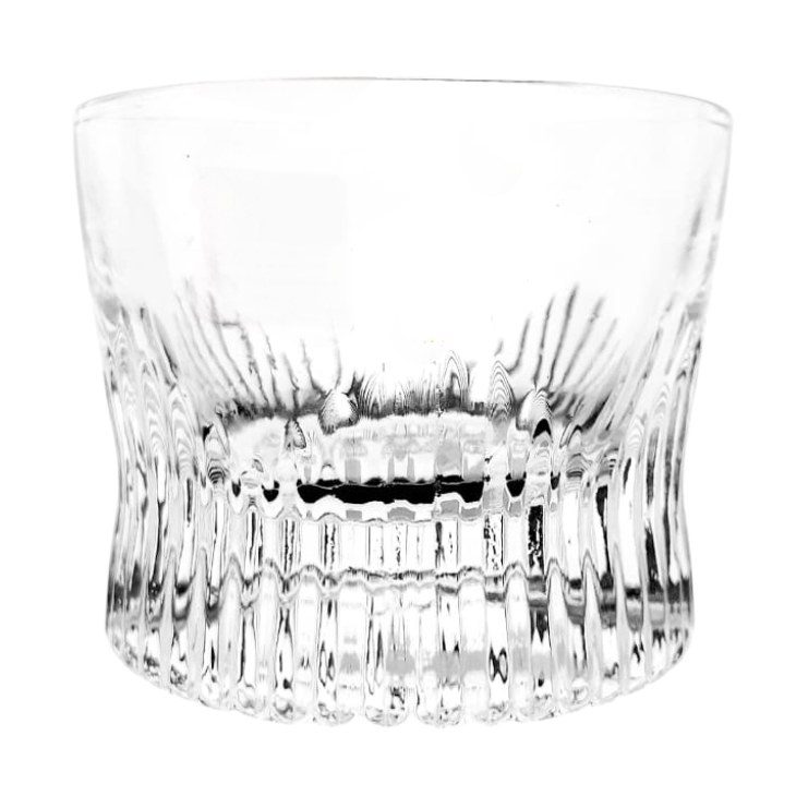 Ribbed Whisky Rocks Glass, 6 Pack