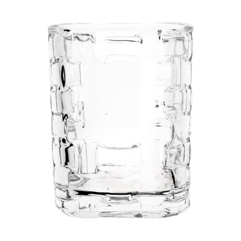 Square Cut Glass Tumbler Set, 200ml