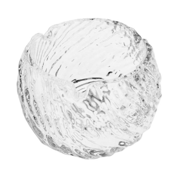 Textured Round Glass Ashtray