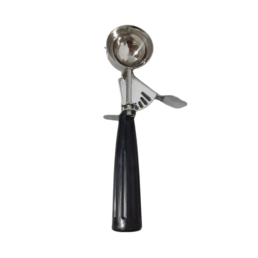 Stainless steel ice cream scoop with lever