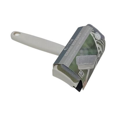 Handheld glass squeegee with sponge