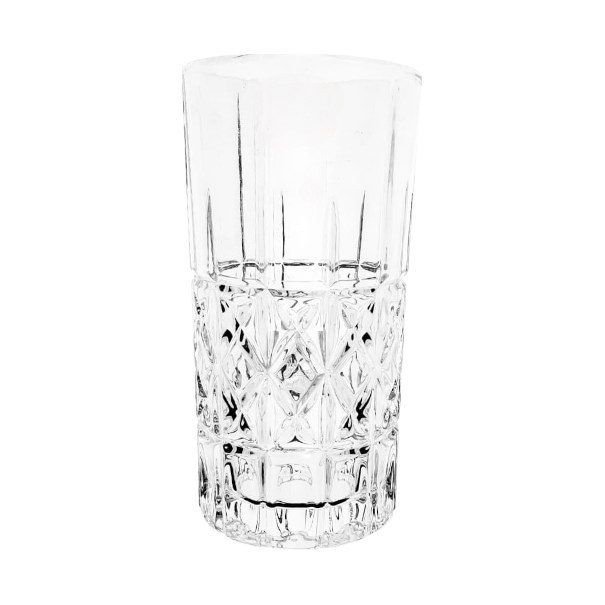 Cut glass tall tumbler set, 6 pcs