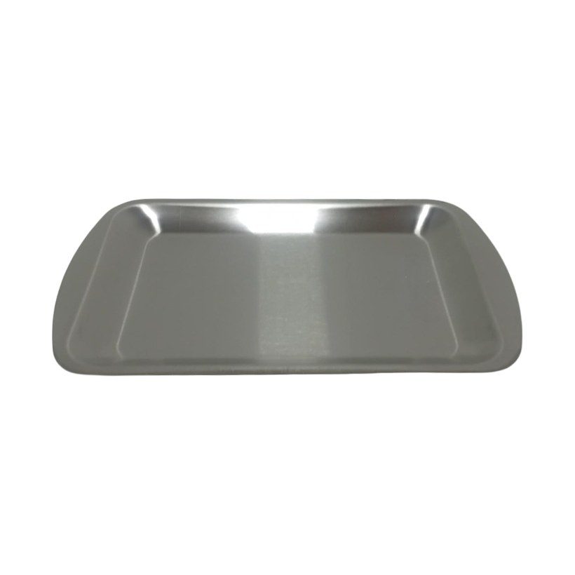 Small stainless steel rectangular tray