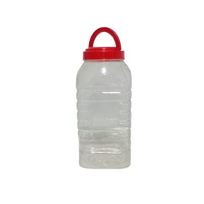 Square Plastic Storage Jar with Handle