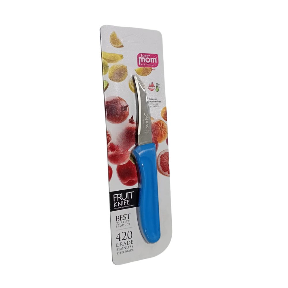 Supermom fruit knife, blue handle