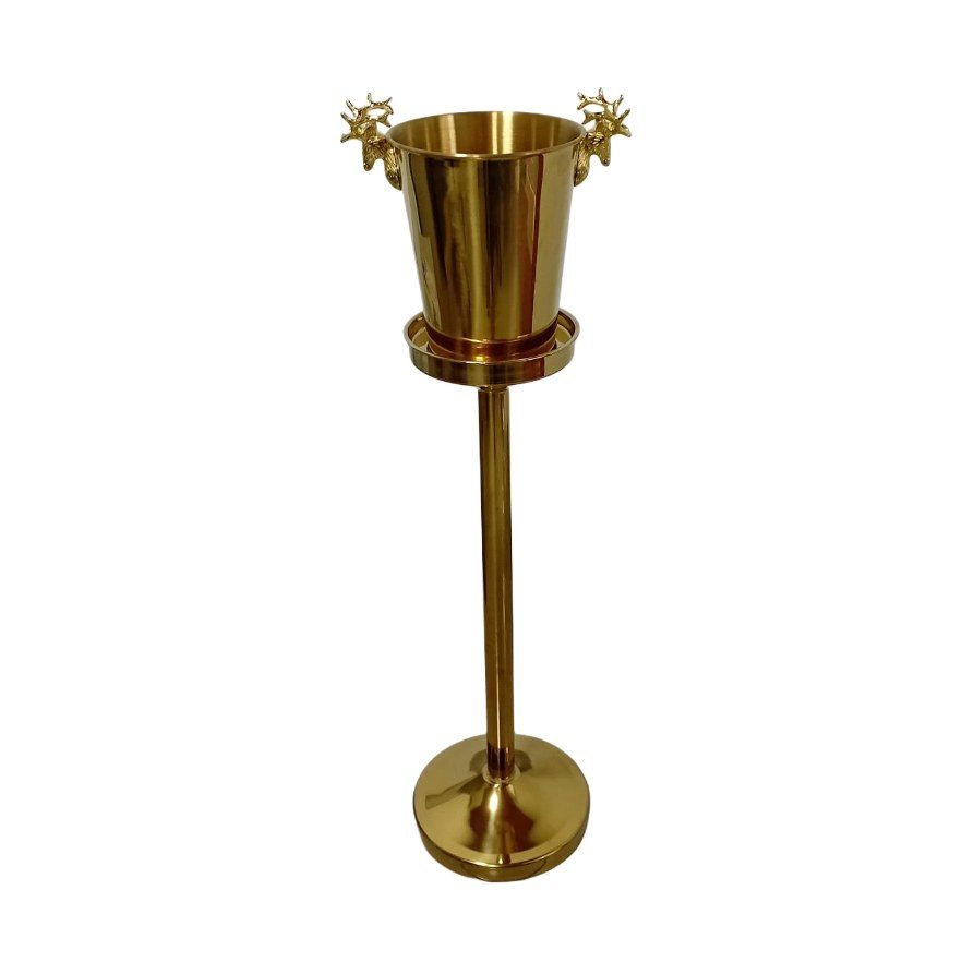 Gold Wine Bucket with Floor Stand