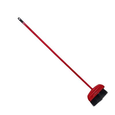 Soft bristle broom with long handle
