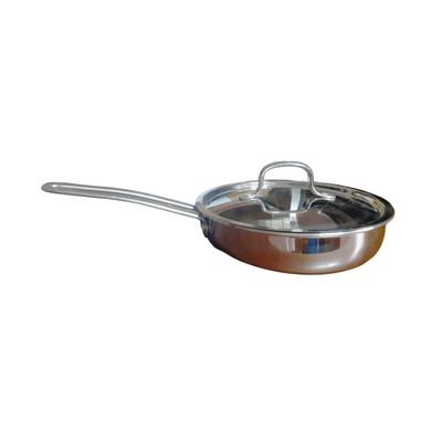Stainless Steel Fry Pan with Lid, 22cm