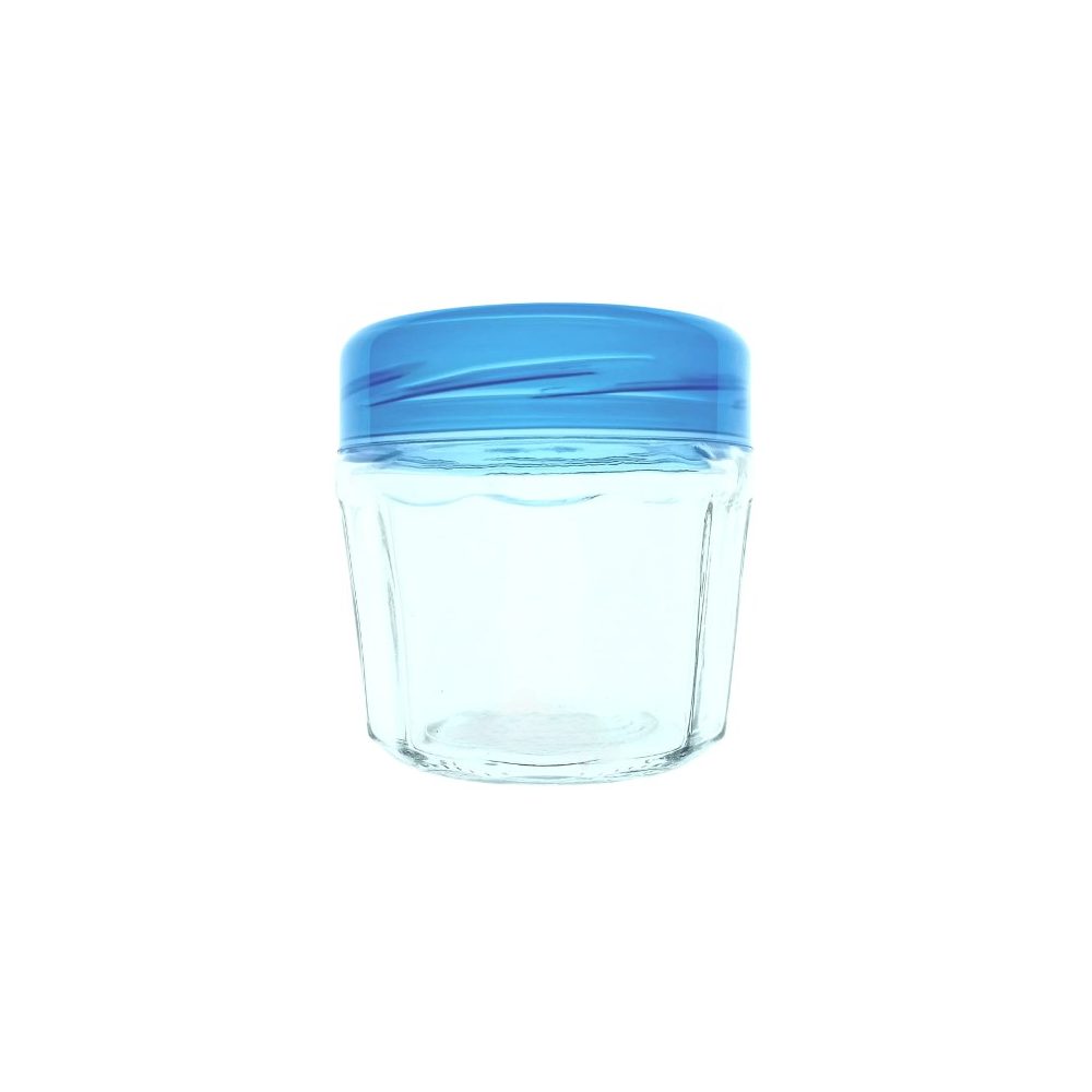 200ml Glass Jar with Blue Lid