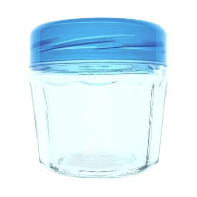 200ml Glass Jar with Blue Lid