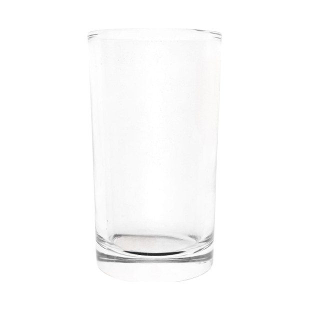Straight-sided glass water tumbler