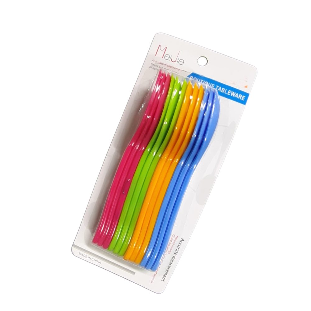 Coloured Plastic Spoon Set