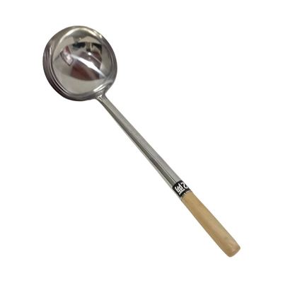 Stainless Steel Wok Ladle, Wooden Handle