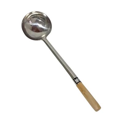 Stainless Steel Wok Ladle, Wooden Handle