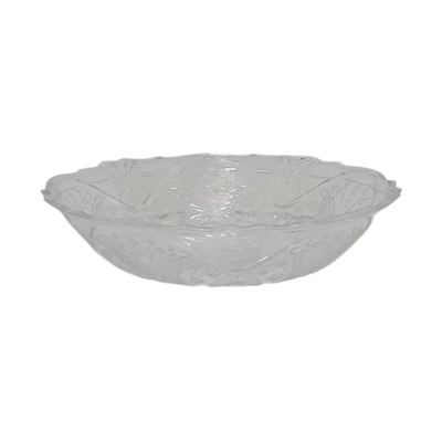 Clear crystal-look plastic serving bowl