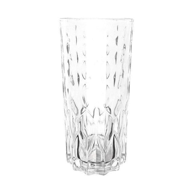 Cut Glass Tall Water Tumblers, 6 Pack