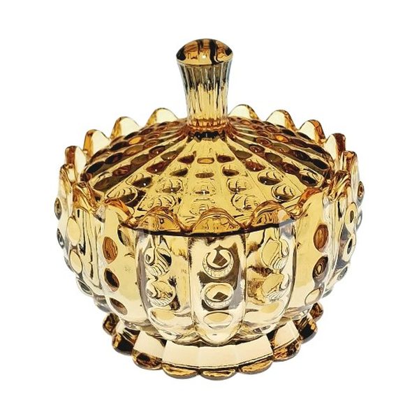 Gold Glass Candy Pot with Lid