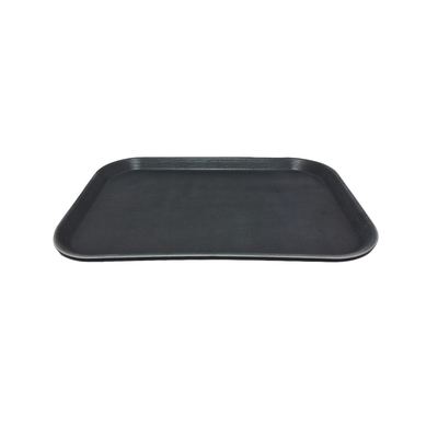 Black non-slip rectangular fibre tray
