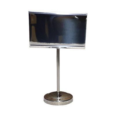 Silver buffet menu card stand