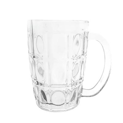 Dimpled Glass Beer Mug