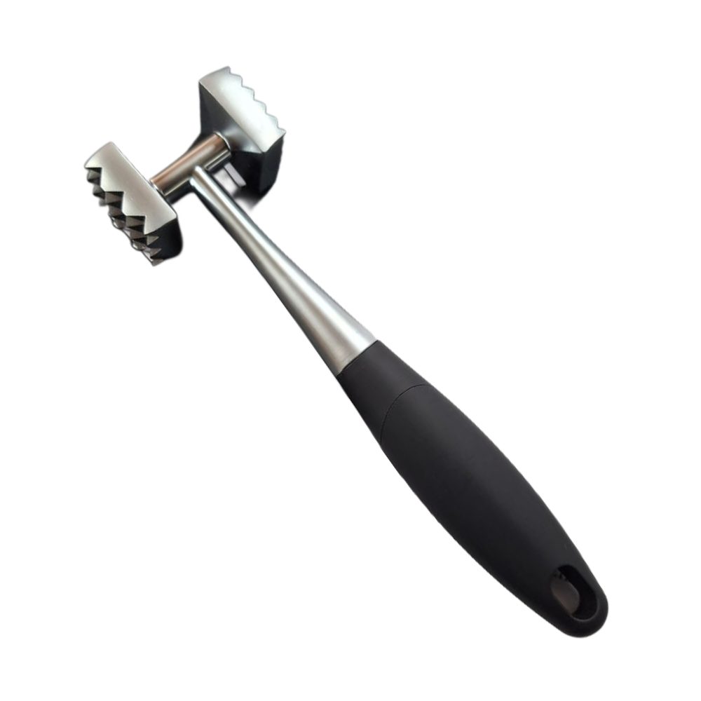 Stainless steel meat tenderiser hammer