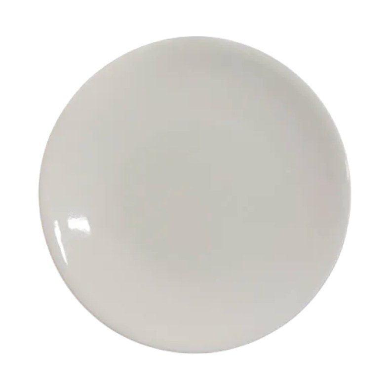 White ceramic coupe saucer