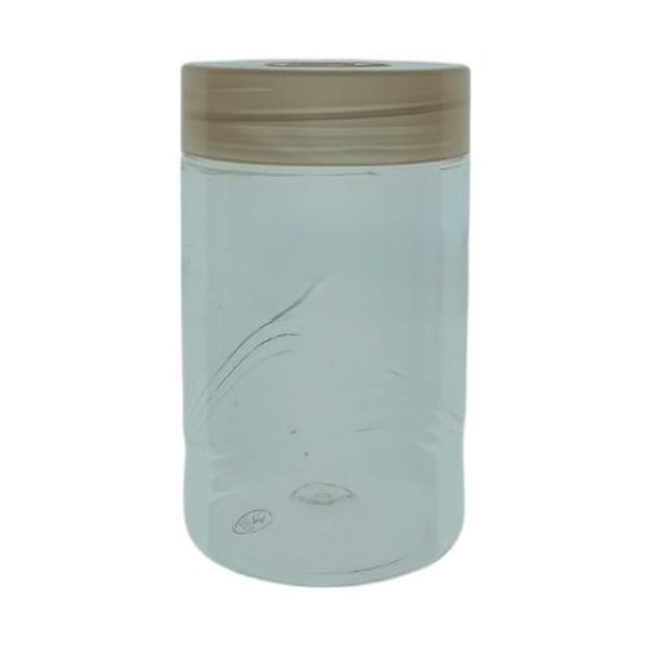 Clear PET storage jar with lid