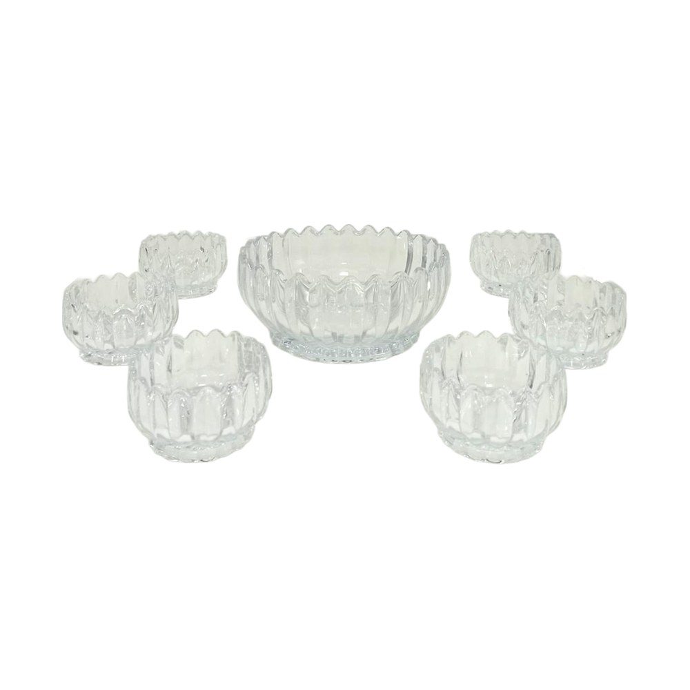 Glass Salad Bowl Set, 7 Pieces