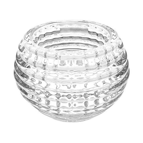 Round Ribbed Glass Bud Vase