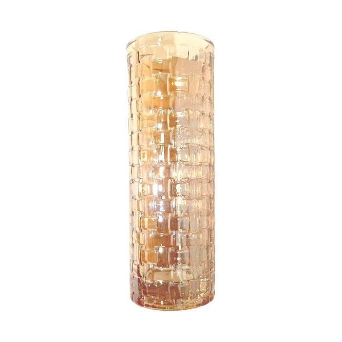 Gold Lustre Glass Cylinder Vase