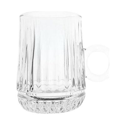 Fluted Glass Tea Mug, 6 Pack
