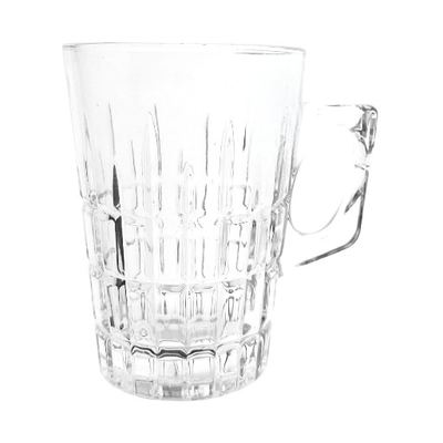 Cut-pattern glass tea mug, 130ml