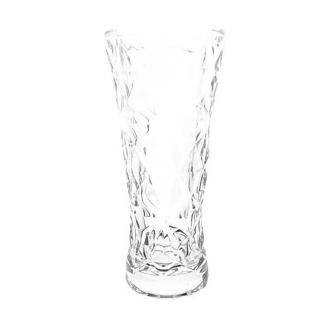 Cut-Pattern Glass Flower Vase