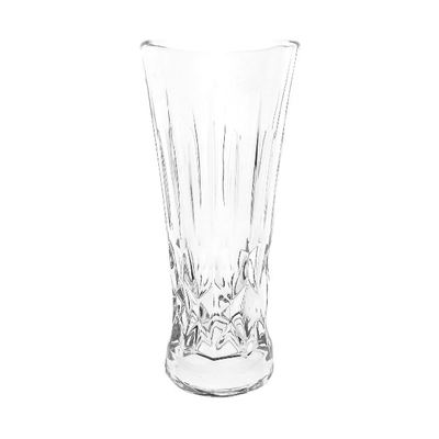 Cut-pattern glass flower vase