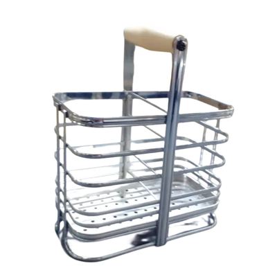 Wire cutlery holder with handle