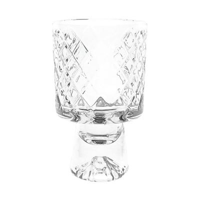 Footed cut-glass rock tumbler, 340ml