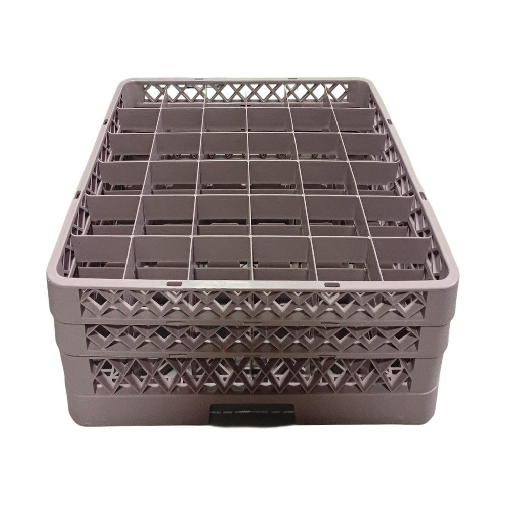 36-Compartment Glass Rack with Extenders