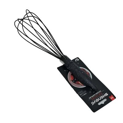 Silicone-coated balloon whisk, speckled black