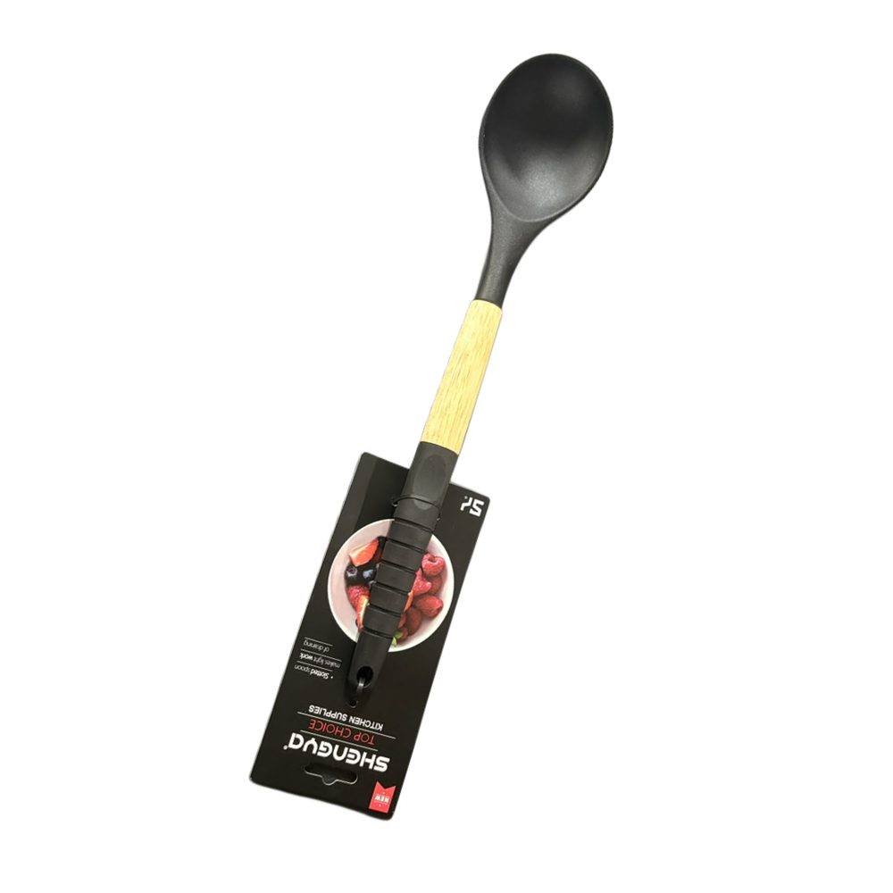 1170-36 WOODEN SILICONE SPOON