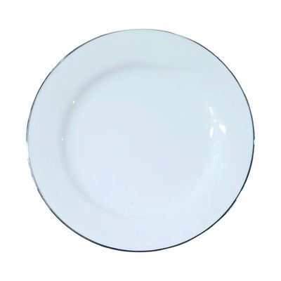 Silver-rim salad plate