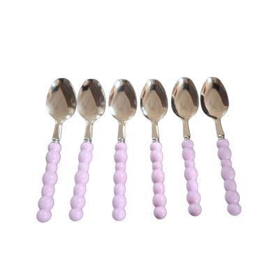 Beaded Handle Dessert Spoons, 6 Pack