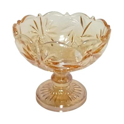 Gold Footed Glass Candy Bowl