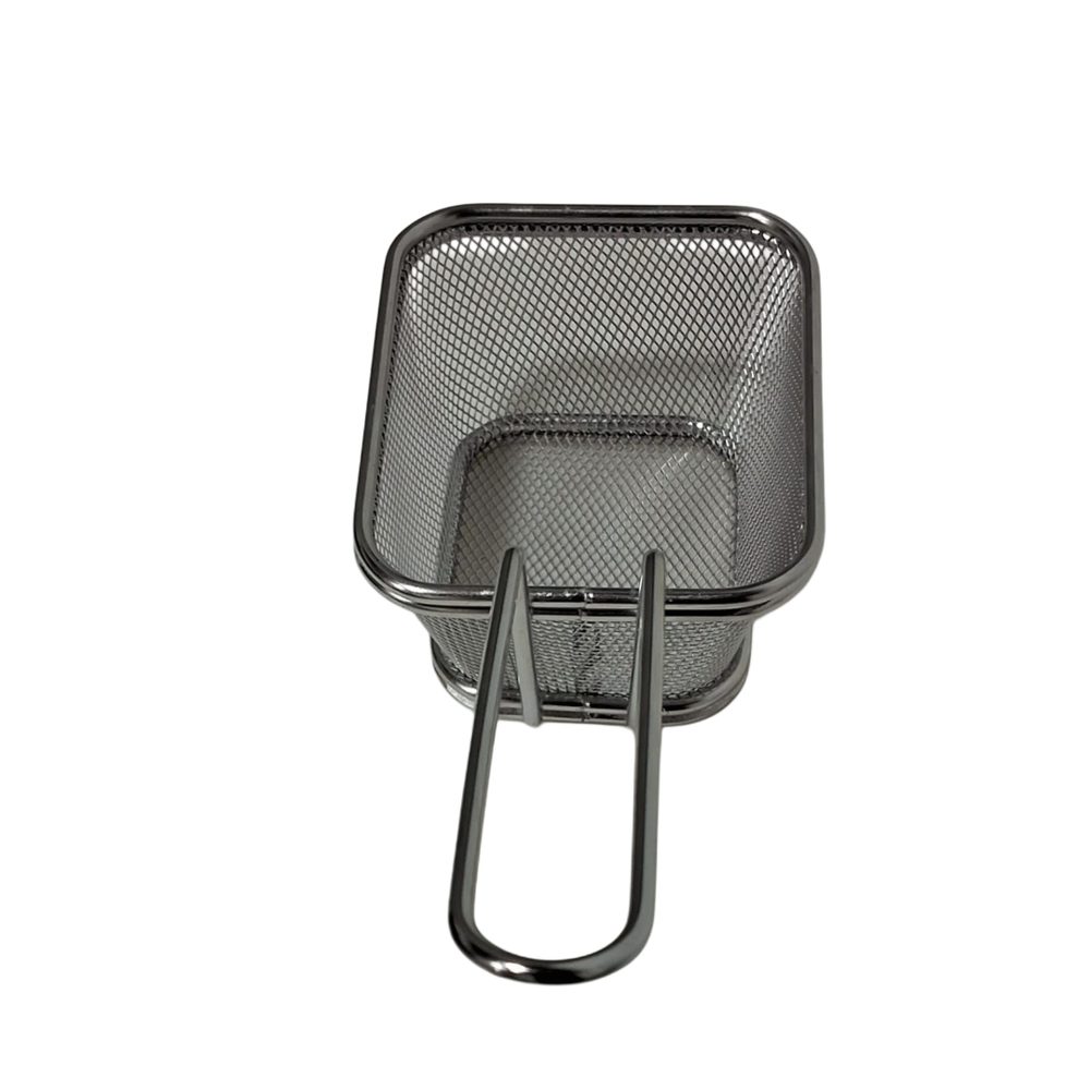 1167-1 S/S CHIPS BASKET LONG HANDLE SM