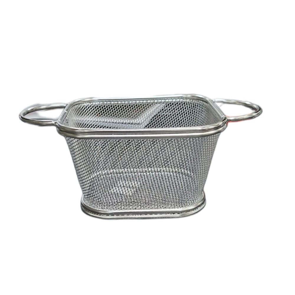 Stainless Steel Chip Serving Basket, Large