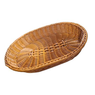 Oval Woven Cane-Look Basket, Small