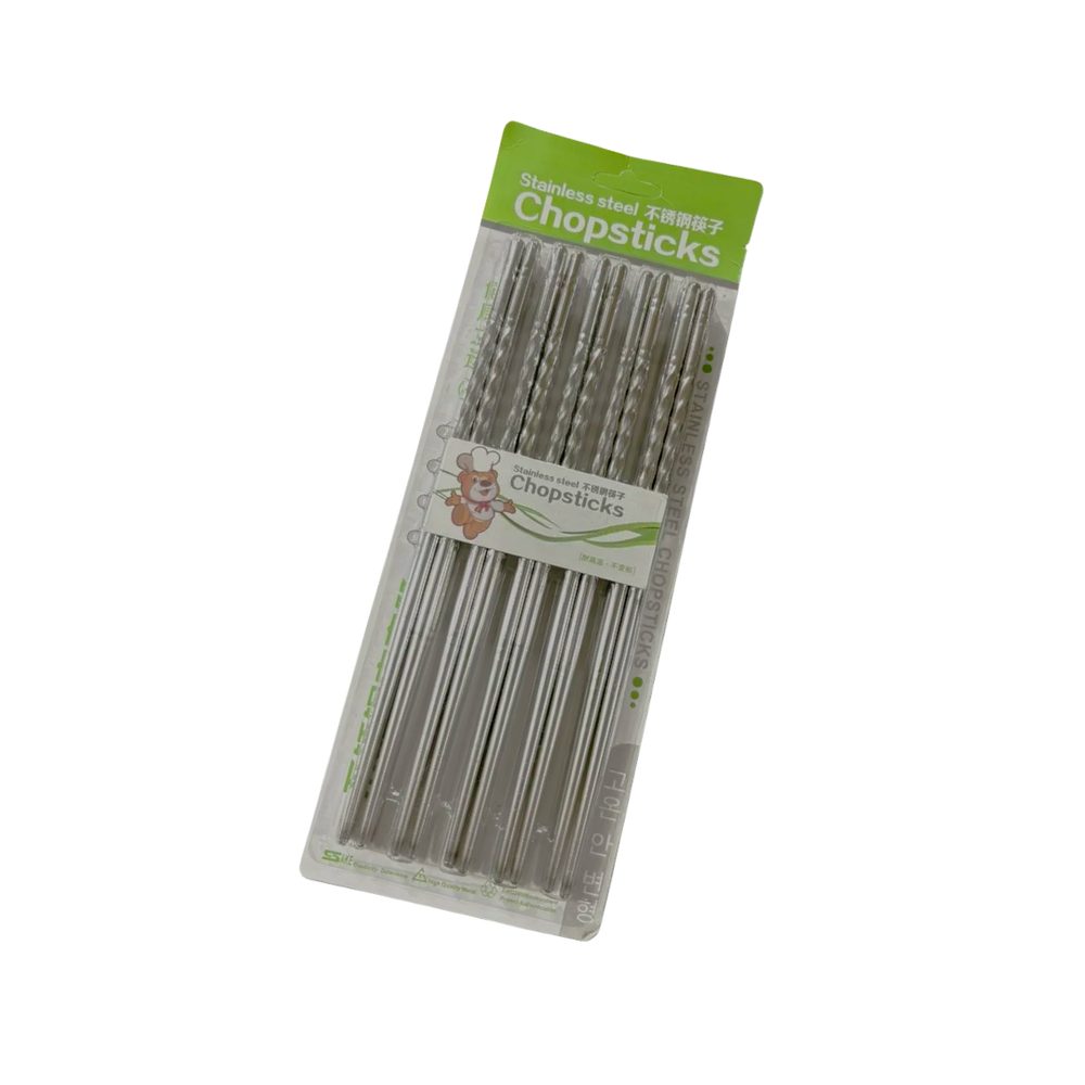 Stainless Steel Chopsticks, 20 Pieces