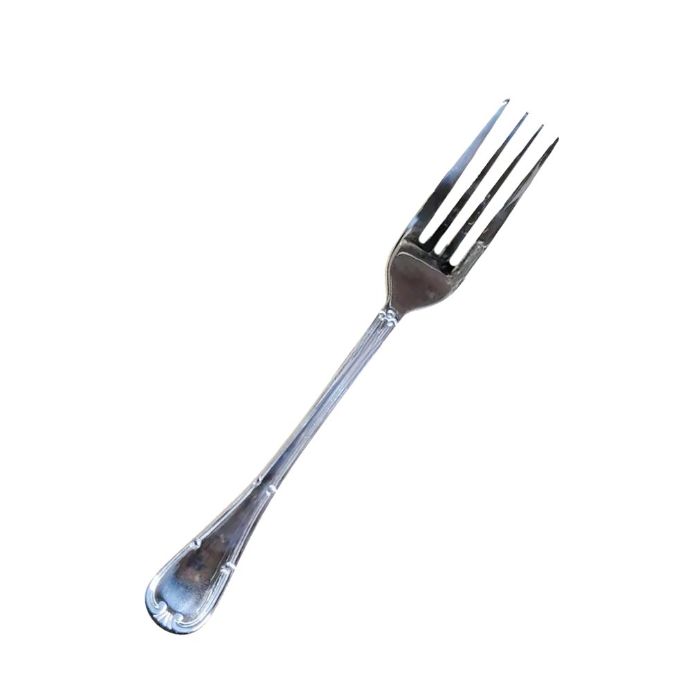 18/10 Tea Fork, Ornate Handle