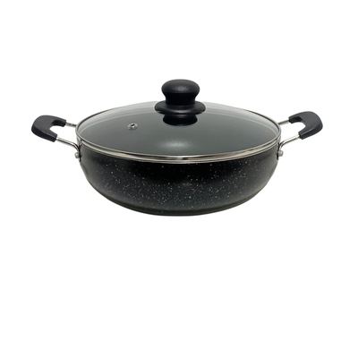 24cm Non-Stick Cooking Pan With Glass Lid