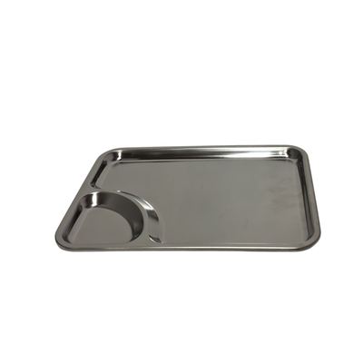 S/S Rectangular Tray with Sauce Well